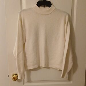 H&M Mockneck Cream Sweater